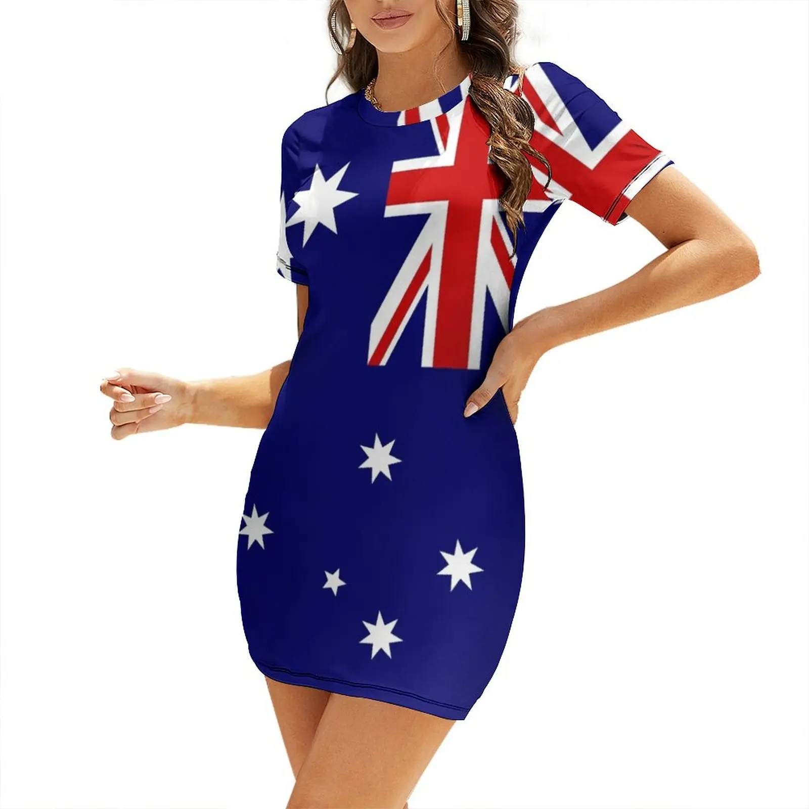 Summer Clothing Women Australia - Australia Day Short-Sleeved Dress Women's clothing