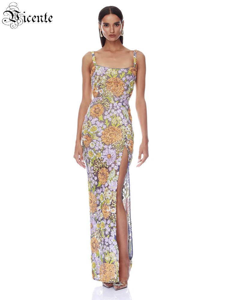 Summer Clothing Elegant - VC 2026 Luxury Summer Floral Sequin