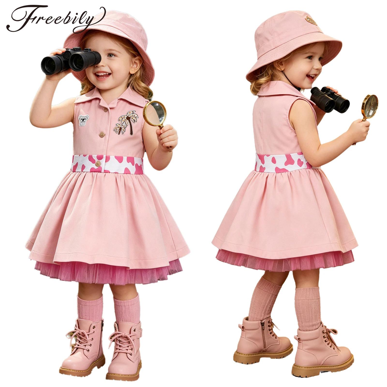 Summer Clothing Baby - Toddler Baby Girls Zookeeper Suit Sleeveless
