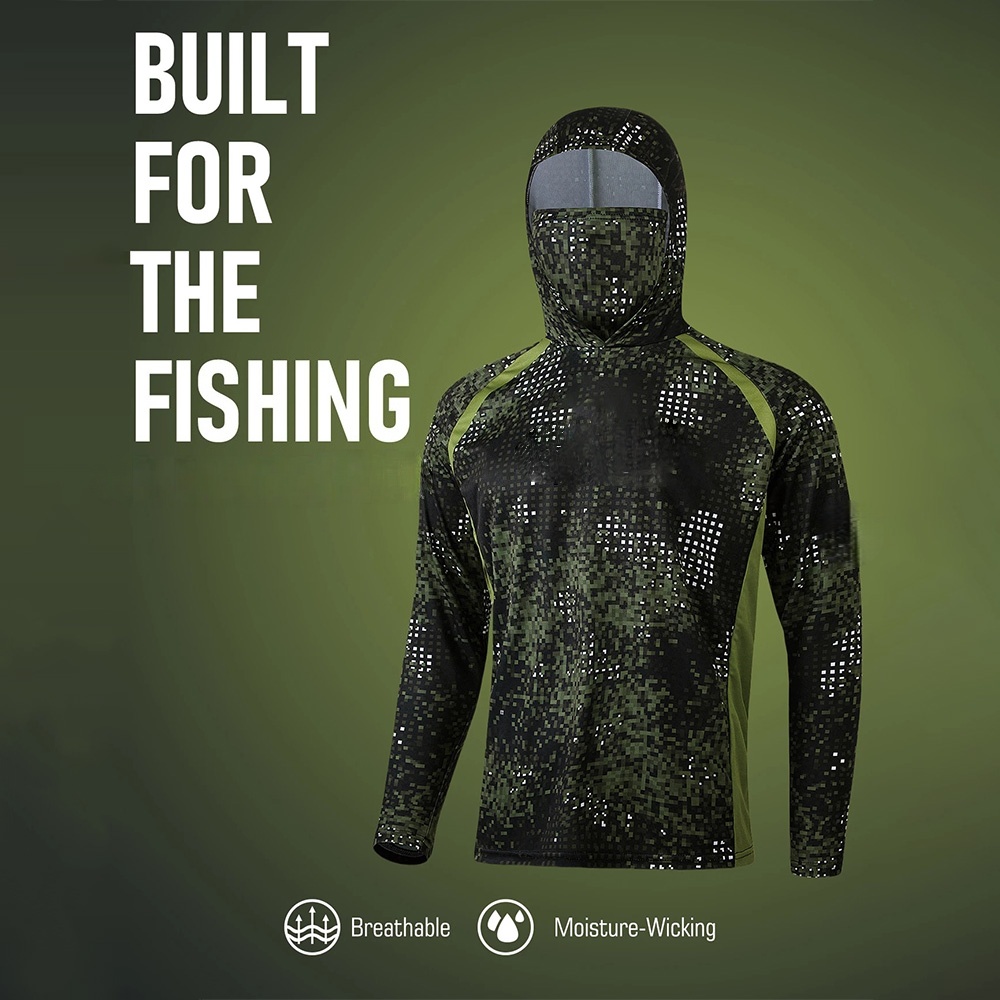 Summer Outdoor Clothing - MALFC Fishing Apparel Men Hood Fishing