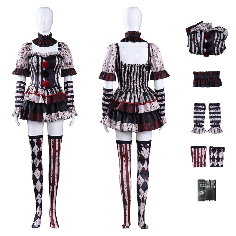 Romper Playsuit Women - Women Clown Cosplay Costume Circus Jester