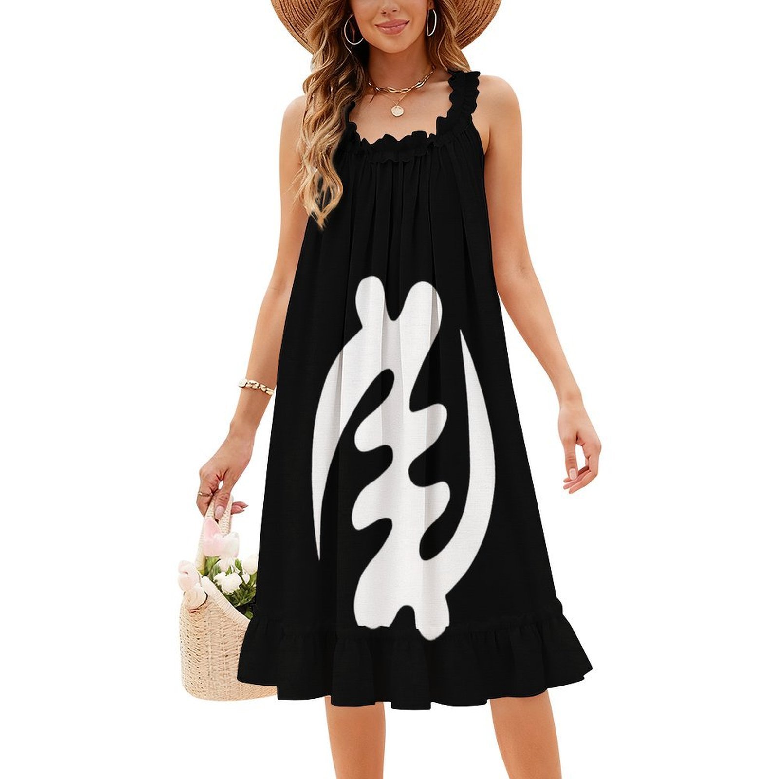 Summer Clothing Design - Gye Nyame White Afrocentric Design African