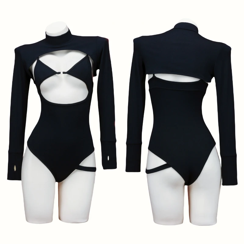 Anime Gothic  Hollow Out Sleev - Romper Playsuit Women review and price