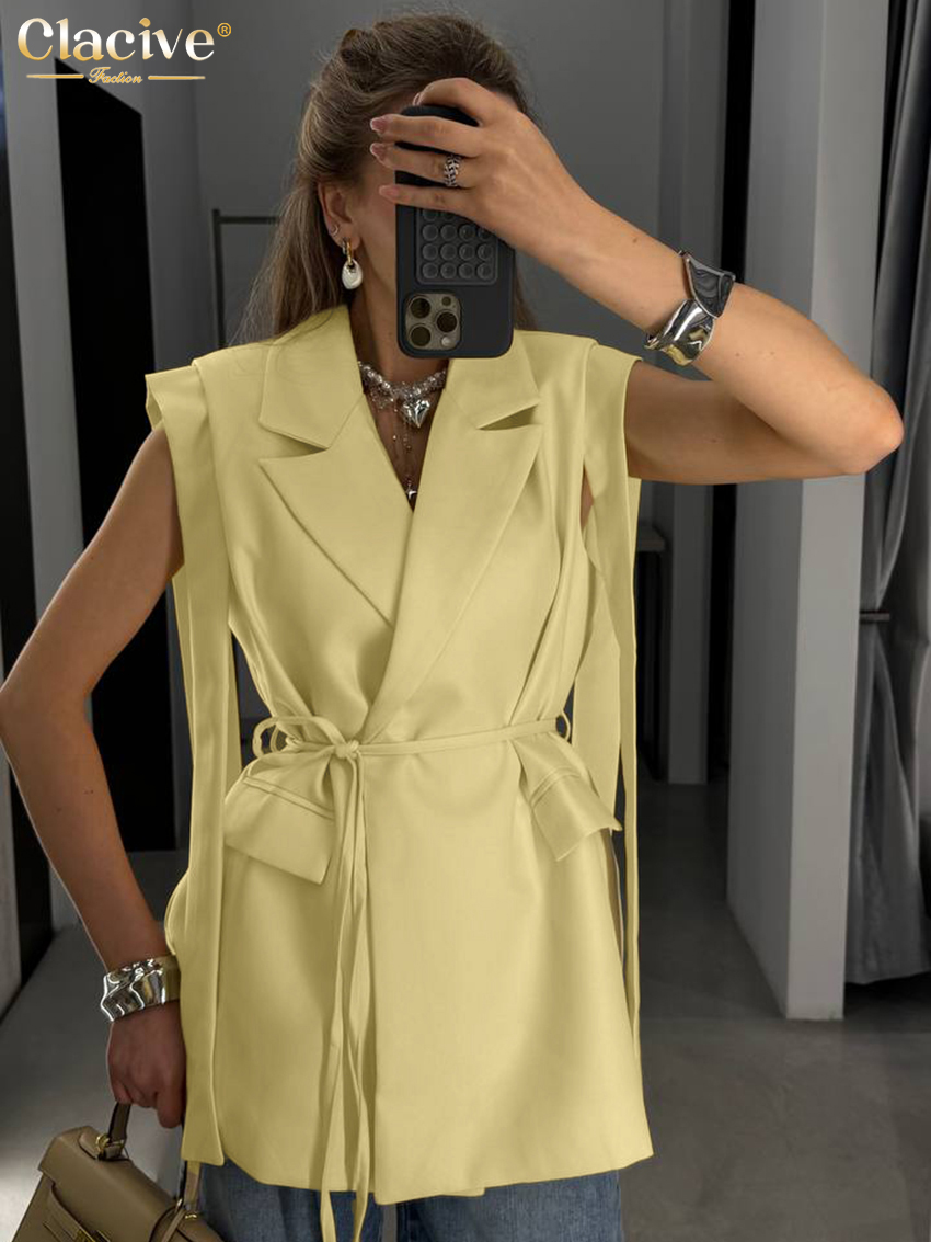 Clacive Fashion Loose Yellow W - Yellow Summer Clothing review and price