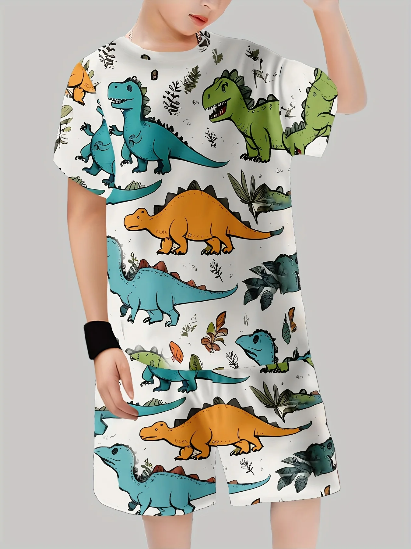 New Dinosaur Printed Outfits T - Summer Clothing Baby review and price