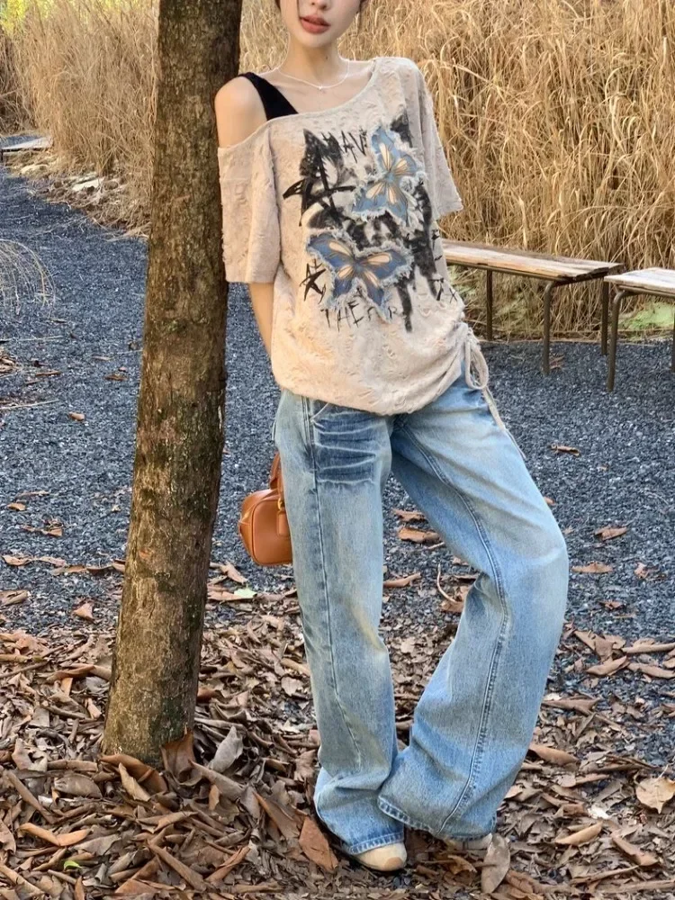 HOUZHOU Vintage Graphic T-shir - Summer Grunge Clothing review and price