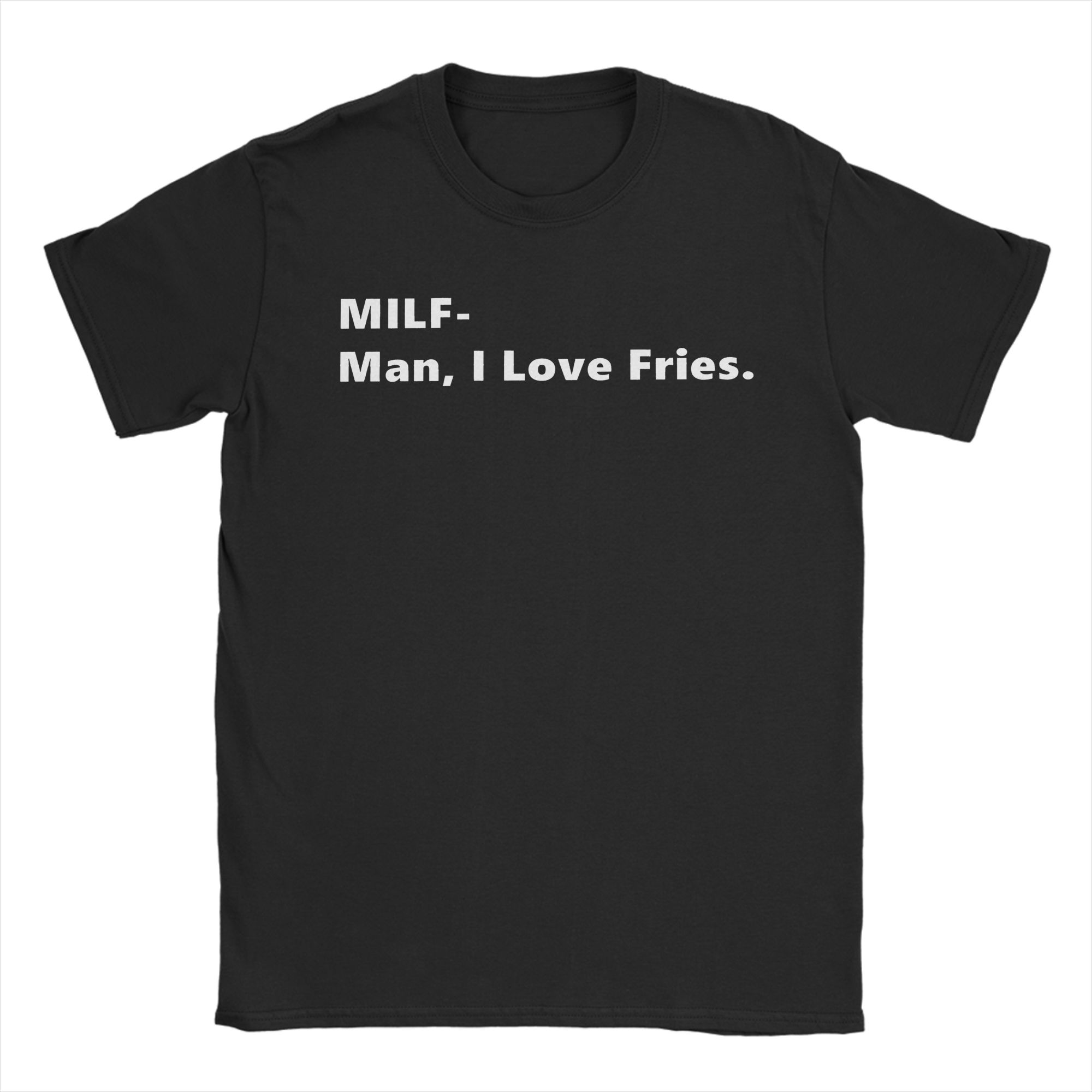 MILF Man I Love Fries Funny Qu - Summer Clothing Quotes review and price