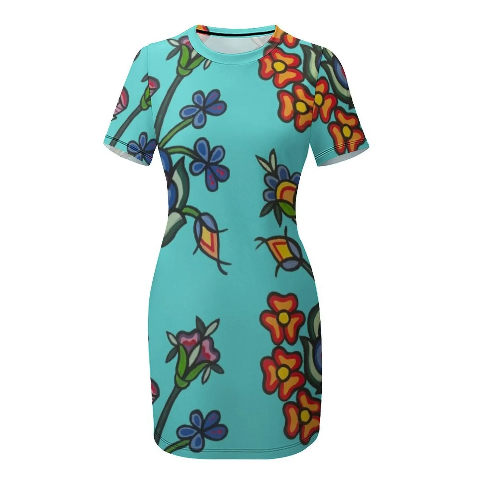 Happiness Blooms on aqua blue  - Summer Clothing Online review and price