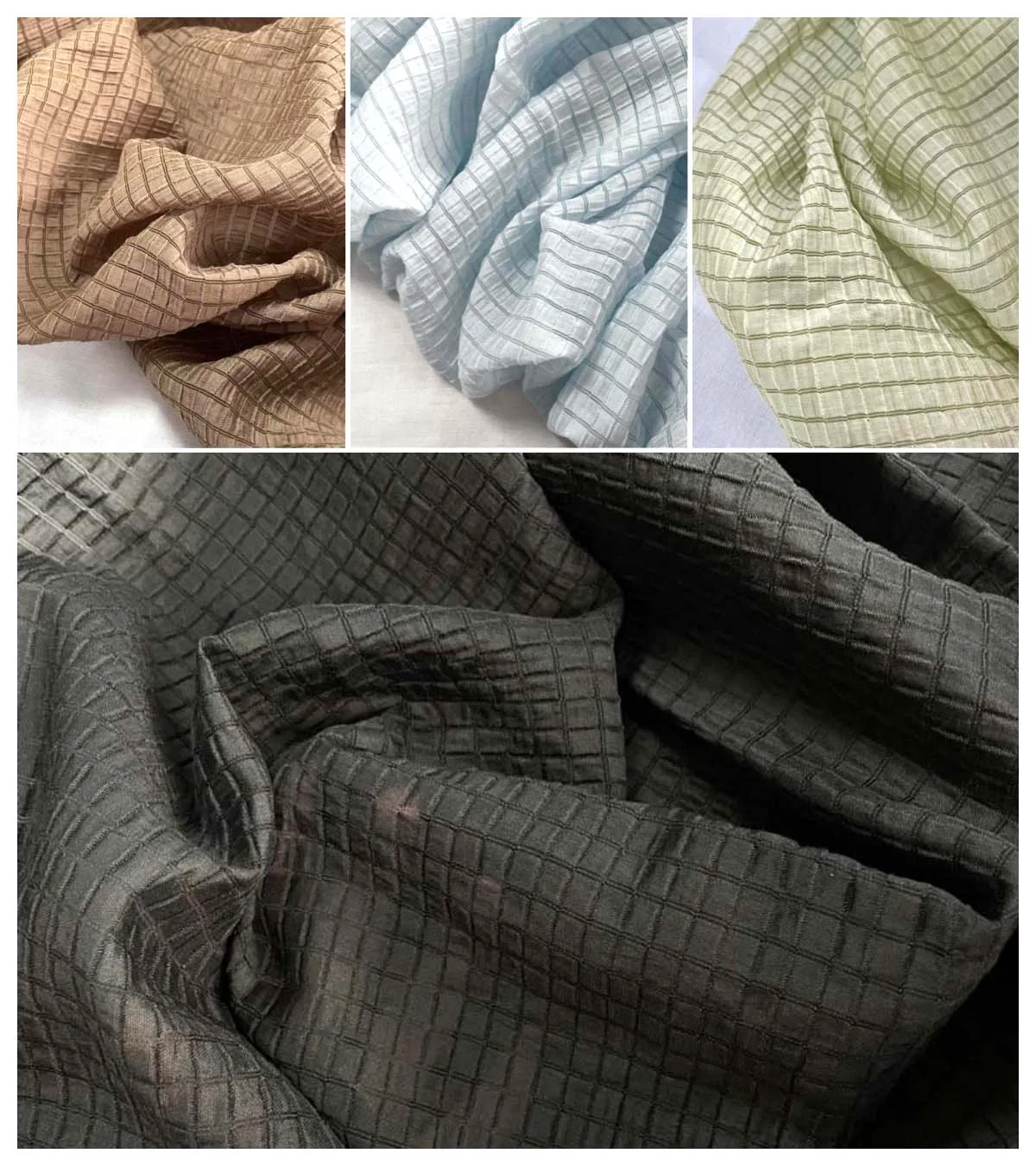 Cream Yellow Checkered Fabric  - Yellow Summer Clothing review and price