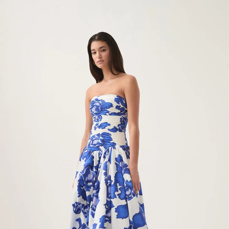 Fashion Printed Strapless Long - Summer Clothing Elegant review and price