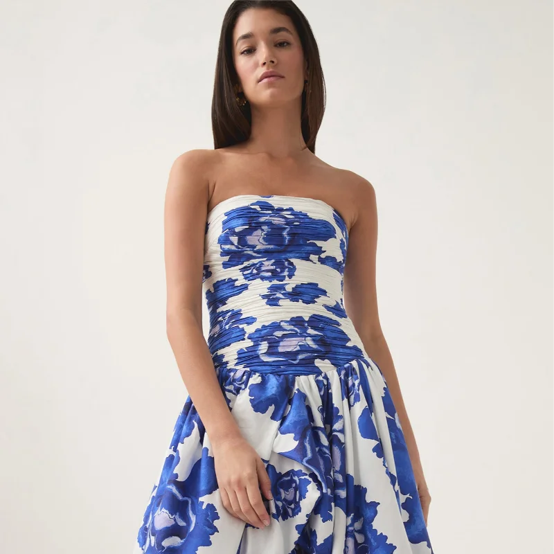 Fashion Printed Strapless Long - Summer Clothing Elegant review and price