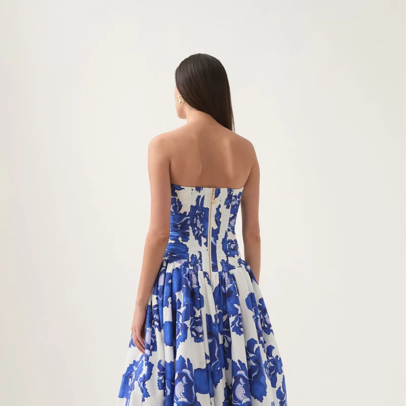 Fashion Printed Strapless Long - Summer Clothing Elegant review and price