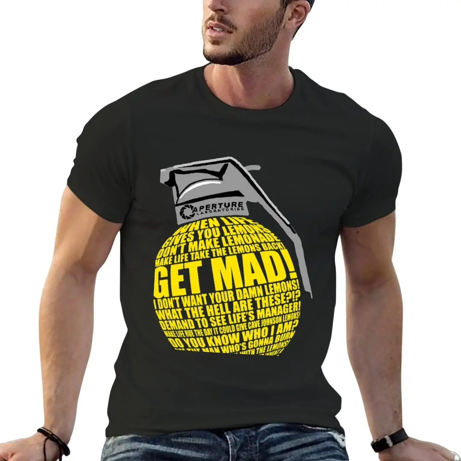 Portal 2 Cave Johnson Combusti - Summer Clothing Quotes review and price