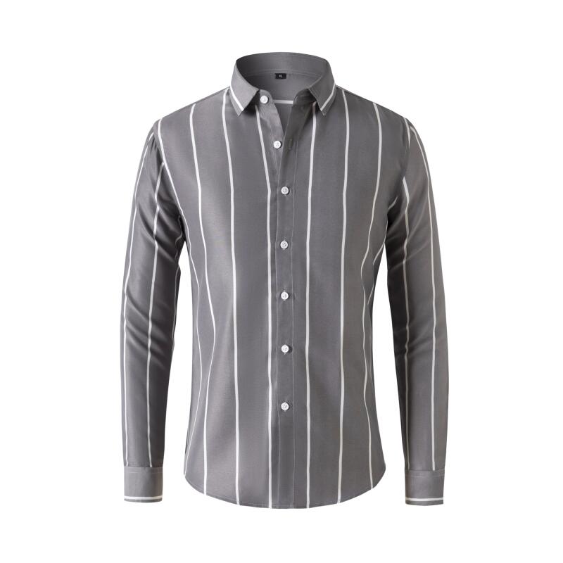 Men's Striped Dress Shirt Long - Summer Clothing Office review and price