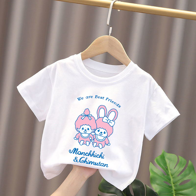 Monchhichi Kids T-shirts Anime - Summer Clothing Baby review and price