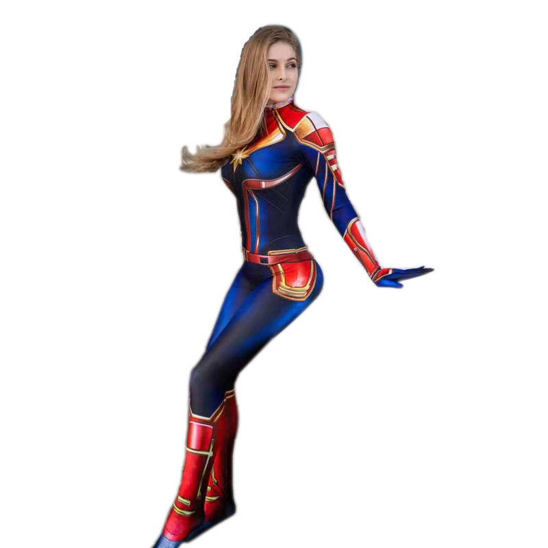 Movie Captain Cosplay Costume  - Romper Playsuit Women review and price