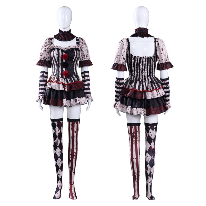 Women Clown Cosplay Costume Ci - Romper Playsuit Women review and price