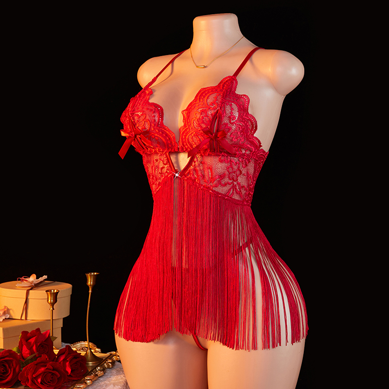 Transparent Lace Women Red Str - Summer Clothing Women review and price