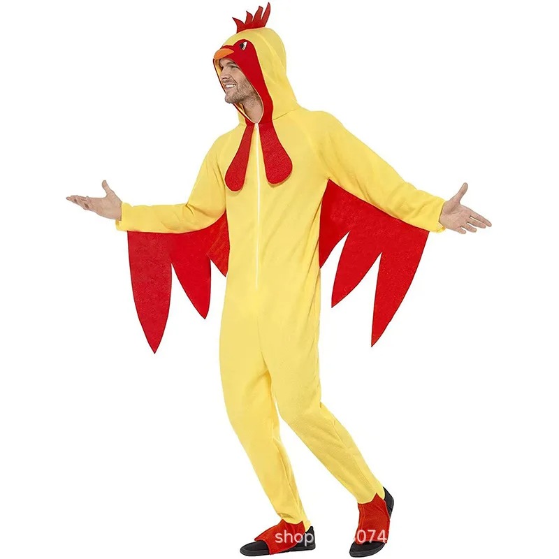 Halloween Rooster Costume Men  - Romper Playsuit Women review and price
