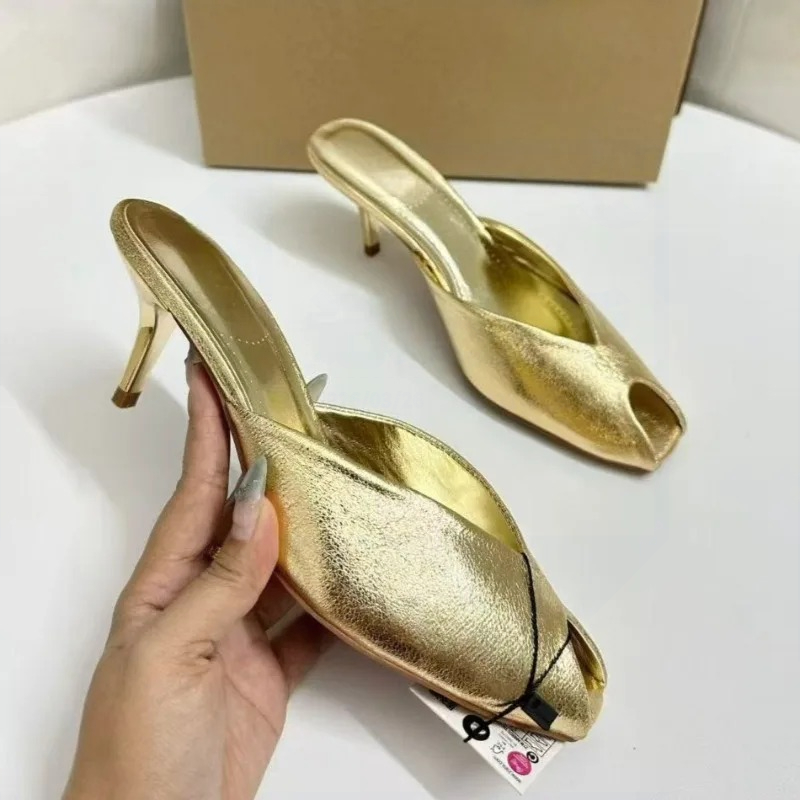 Women's Pumps Designer Gold Wo - Summer Clothing Elegant review and price