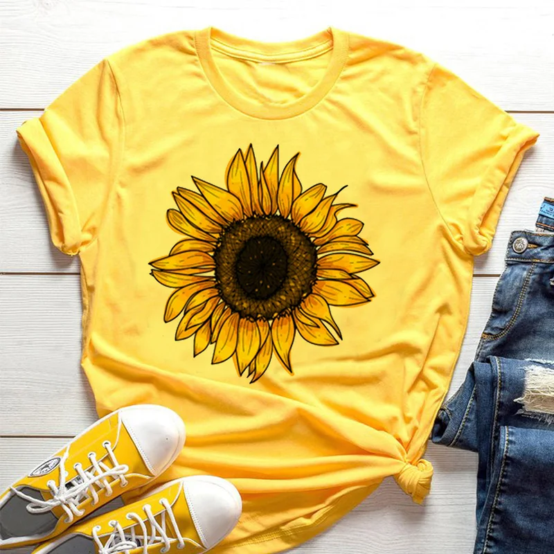 Yellow Women's T-shirt  Sunflo - Yellow Summer Clothing review and price