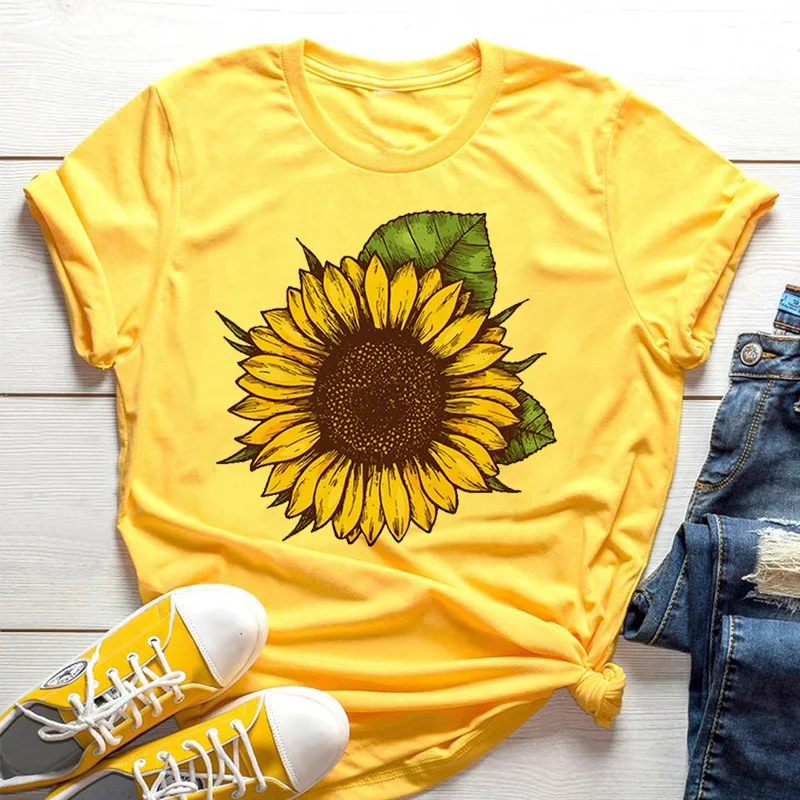 Yellow Women's T-shirt  Sunflo - Yellow Summer Clothing review and price